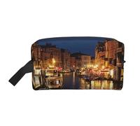 Beauty case da viaggio con stampa di Venezia Night, grande, impermeabile, per donne, mamme e ragazze