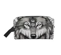 Beauty case da viaggio con stampa di Wolves and Dream Catchers02, trousse per cosmetici, per uomini e donne, per viaggi, palestra, uso quotidiano