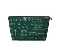 Beauty case da viaggio con stampa formula matematica, borsa da viaggio per cosmetici, in pelle PU, impermeabile, leggera, organizer per trucchi, per ragazze, donne e uomini, 3D, Taglia unica, Beauty