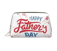 Beauty case da viaggio con stampa "Happy Father's Day", con cerniera, grande, adatta per la casa e i viaggi