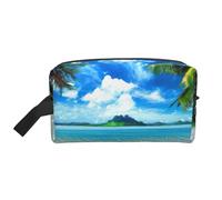 Beauty case da viaggio con stampa marina, borsa per il trucco da appendere, grande capacità, organizer versatile per donne e uomini