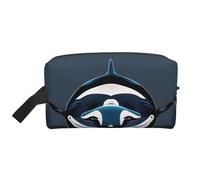 Beauty case da viaggio con stampa orca killer whale, trousse per cosmetici, borsa per tolietry da appendere per donne e uomini, palestra quotidiana