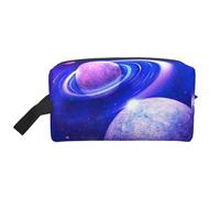 Beauty case da viaggio con stampa pianeta, borsa per il trucco da appendere, grande capacità, organizer versatile per donne e uomini