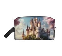 Beauty case da viaggio con stampa romantica di fiabe Castle04, trousse per trucchi, borsa per cosmetici, borsa da tolietry da appendere per donne e uomini, palestra quotidiana