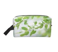 Beauty case da viaggio con stampa Twig3 bianco naturale verde, borsa per cosmetici, borsa da tolietry da appendere per donne e uomini, palestra quotidiana