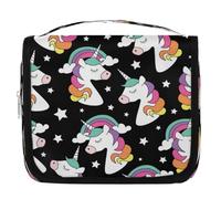 Beauty case da viaggio con unicorno magico a forma di stella, borsa da viaggio per cosmetici, accessori per il trucco, organizer impermeabile, borsa da doccia per donne, ragazze, bambini, regalo,