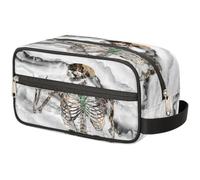 Beauty case da viaggio creativo con scritta "Day of the Dead", per donne, uomini, bambini, ragazze, ragazzi, effetto marmo morto, Colore, Taglia unica, Organizer per borse