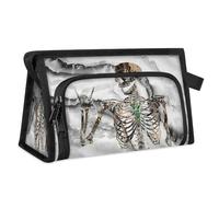 Beauty case da viaggio creativo Day of The Dead per donne, uomini, bambini, ragazze, ragazzi, marmo morto multiuso, borsa da bagno per articoli da toeletta cosmetici da doccia organizer, Colore, L,