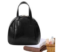 Beauty case da viaggio | Custodia portatile a forma di conchiglia | Grande borsa per il trucco, per hotel, campeggio, viaggi di lavoro, viaggi, viaggi, palestra, vacanze a casa, Nero , Refer to