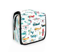 Beauty case da viaggio da appendere con aeroplani e ragazzi, graziosa auto per donne, uomini e ragazze, graziosa borsa organizer per cosmetici impermeabile per cosmetici da viaggio, Multi, Beauty case