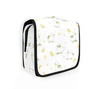 Beauty case da viaggio da appendere con anatroccolo, motivo floreale, organizer per cosmetici, per uomini e donne