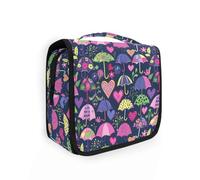 Beauty case da viaggio da appendere con ombrelli e fiori, organizer per cosmetici, per uomini e donne