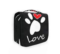 Beauty case da viaggio da appendere con zampa di cane e gatto, per donne, uomini, ragazze, bulldog, impermeabile, per trucchi e cosmetici, borsa organizer per oggetti essenziali da viaggio, Multi,