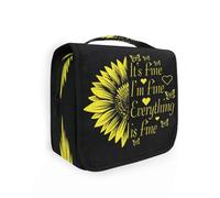 Beauty case da viaggio da appendere It's Fine I'm Fine Everything per donne, uomini e ragazze, borsa organizer impermeabile per trucchi e cosmetici primaverile per oggetti essenziali da viaggio,