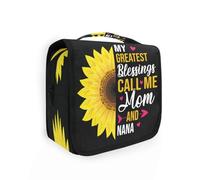 Beauty case da viaggio da appendere My Greatest Blessings Call Me Mom and Nana, per donne, uomini e ragazze, impermeabile, per trucchi e cosmetici, organizer per cosmetici e accessori da viaggio,