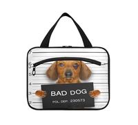 Beauty case da viaggio da appendere per donne, uomini, ragazzi e ragazze, borsa per cosmetici impermeabile con cani cattivi, organizer per oggetti essenziali da viaggio, bottiglia, Multi, M