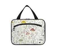 Beauty case da viaggio da appendere, per donne, uomini, ragazzi, ragazze, colorate piante selvatiche, funghi, impermeabile, beauty case organizer per oggetti essenziali da viaggio, bottiglia, Multi, M