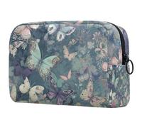 Beauty case da viaggio da donna con disegno di scarabocchio, senza cuciture, portatile, astuccio per matite e articoli da toeletta per ragazze adolescenti, Multicolore 07, 18.5x7.5x13cm/7.3x3x5.1in