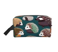 Beauty case da viaggio da donna, con stampa di molti ricci, borsa da toilette spaziosa per gli uomini, bianco, Taglia unica