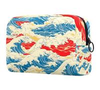 Beauty case da viaggio da donna, estetico, con galassia e stelle fortunate, portatile, astuccio per matite e articoli da toeletta per ragazze adolescenti, Multicolore 05, 18.5x7.5x13cm/7.3x3x5.1in
