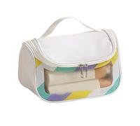 Beauty case da viaggio da donna, impermeabile, trasparente, per cosmetici, per donne, uomini, weekend, pernottamenti, bianco, Refer to description, Unisex