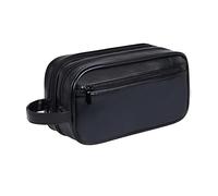 Beauty case da viaggio da uomo con scomparti multipli portatile gancio rotante robusta pelle PU ideale per viaggi di lavoro organizzatori di viaggi