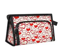 Beauty case da viaggio dipinto a forma di cuore per donne, uomini, ragazze e ragazzi, borsa multifunzionale per il trucco, borsa per il trucco, organizer per cosmetici, borsa da doccia, Colore, M,