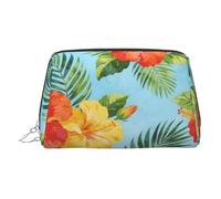 Beauty case da viaggio elegante con forme calde angolari, grazioso astuccio per cosmetici da donna per borsa e uso in movimento, Spessa e frondosa, One Size, Classico