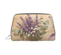 Beauty case da viaggio elegante con forme calde angolari, grazioso astuccio per cosmetici da donna per borsa e uso in movimento, Bouquet Viola, One Size, Classico