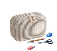 Beauty case da viaggio, estetico di grande capacità con manico, astuccio da viaggio per donne, ragazze, scuola a casa, ufficio, cancelleria all'aperto, rossetto, ombretto, con morbido peluche che non