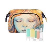 Beauty case da viaggio Fairy Queen in The Sky di grande capacità borse cosmetiche per le donne, Multicolore, Taglia unica, casual