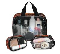 Beauty case da viaggio Galaxy per donne e uomini, USA Soccer Galaxy Space, borse per cosmetici traslucide, 3 pezzi, grande astuccio per doccia, articoli da toeletta cosmetici organizer, Colore, L,