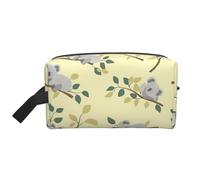 Beauty case da viaggio grande borsa per il trucco con koala addormentata in stile cartone animato, borsa per il trucco, borsa per cosmetici, organizer per trucchi da toilette per donne e uomini,