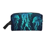 Beauty case da viaggio grande borsa per il trucco verde medusa borsa per il trucco borsa per il lavaggio borse cosmetiche organizer per articoli da toeletta per donne e uomini, bianco, Taglia unica,