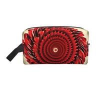 Beauty case da viaggio grande - Flower Vortex Spiral Full-Print Design, Organizer portatile per articoli da toeletta, astuccio multiuso per trucco, bianco, taglia unica, Bianco, One Size