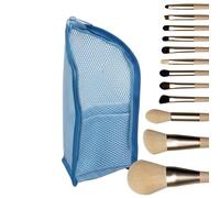 Beauty case da viaggio, grande organizer da appendere, di grande capacità, verticale per viaggio e trucco, per spazzola, dentifricio, sapone, detergente viso, lozione, hotel, viaggi d'affari, blu