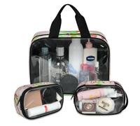 Beauty case da viaggio in marmo Day of The Dead per donne e uomini, in marmo traslucido, 3 pezzi, grande, per doccia, articoli da toeletta, cosmetici, articoli da toeletta, Colore, L, Astuccio per