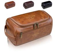 Beauty case da viaggio in pelle da uomo, personalizzabile con nome o iniziali, resistente, perfetto per matrimoni, testimoni dello sposo o compleanno