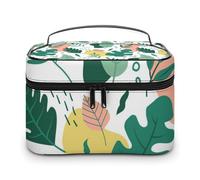 Beauty case da viaggio in pelle di alta qualità, organizer per trucchi a più scomparti, impermeabile, con divisori regolabili, design antigraffio e anti-fuoriuscite, ideale per palestra, campeggio