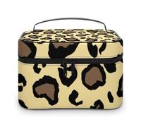 Beauty case da viaggio in pelle di alta qualità, organizer per trucchi a più scomparti, impermeabile, con divisori regolabili, design antigraffio e anti-fuoriuscite, ideale per palestra, campeggio