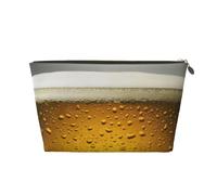 Beauty case da viaggio in pelle dorata, borsa riutilizzabile con stampa di carta da parati, kit da barba per uso quotidiano, vacanze, Oro, taglia unica