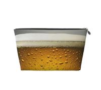 Beauty case da viaggio in pelle dorata, borsa riutilizzabile con stampa di carta da parati, kit da barba per uso quotidiano, vacanze, Argento, taglia unica