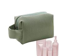 Beauty case da viaggio, organizer per cosmetici, impermeabile, grande capacità, per la cura della pelle, shampoo, articoli da toeletta, donne, ragazze, compleanni Founcy, Verde, S