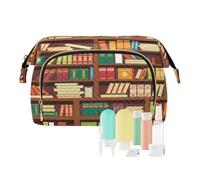 Beauty case da viaggio per cosmetici, libreria, libri per donne, uomini e ragazze, biblioteca educativa, impermeabile, organizer per cosmetici da viaggio, Multi, Beauty Case