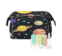 Beauty case da viaggio per cosmetici, spazio, universo, pianeti, stelle, per donne, uomini e ragazze, sistema solare galassia, impermeabile, organizer per cosmetici da viaggio, Multi, Beauty Case