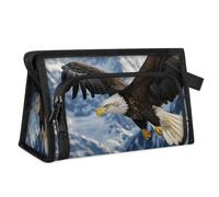 Beauty case da viaggio per donne e uomini, aquila calva che vola, trousse per cosmetici, articoli da toeletta, articoli da toeletta, borsa da doccia organizer, Colore, L, Organizer per borse