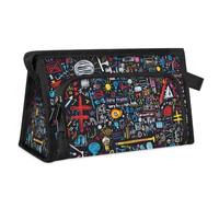 Beauty case da viaggio per donne e uomini, colorato, per fisica, cosmetici, articoli da toeletta, articoli da toeletta, borsa da doccia organizer, Colore, L, Organizer per borse