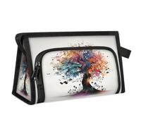 Beauty case da viaggio per donne e uomini, con albero musicale magico, borsa per il lavaggio dei cosmetici, articoli da toeletta, articoli da toeletta, borsa da doccia organizer, Colore, L, Organizer