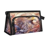 Beauty case da viaggio per donne e uomini, con aquila animale, fiore, trousse da toilette, articoli da toeletta, borsa da doccia organizer, Colore, L, Organizer per borse