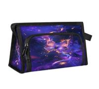 Beauty case da viaggio per donne e uomini con farfalla di fuoco incandescente borsa per il lavaggio cosmetico borsa da toilette articoli da toeletta borsa da doccia organizer, Colore, L, Organizer per